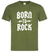 Чоловіча футболка Born to rock Оливковий Чоловіча футболка Born to rock Оливковий фото
