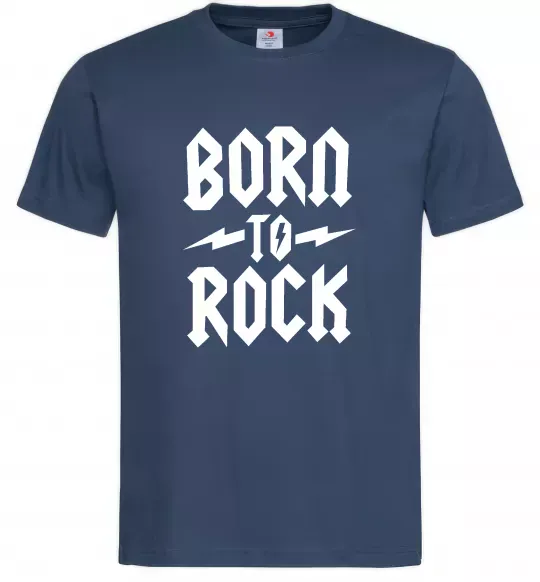 Чоловіча футболка Born to rock Темно-синій фото