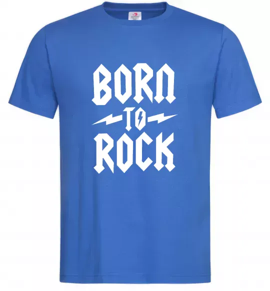 Чоловіча футболка Born to rock Яскраво-синій фото