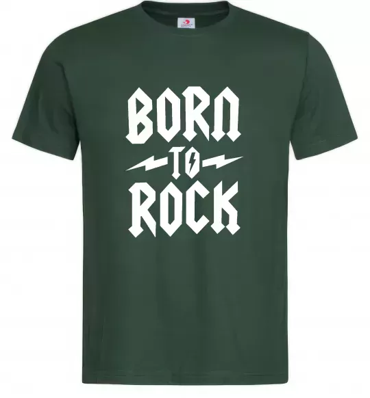 Чоловіча футболка Born to rock Темно-зелений фото