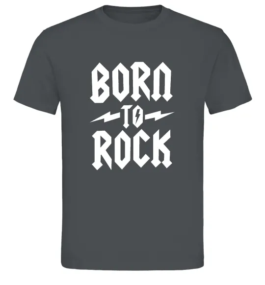 Чоловіча футболка Born to rock Графіт фото