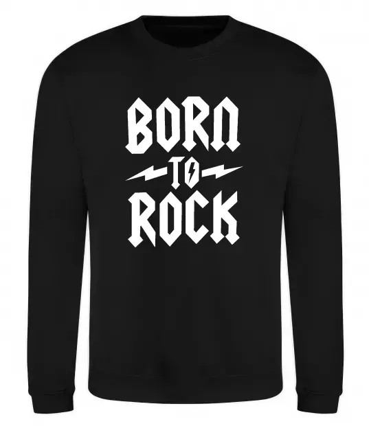 Свитшот Born to rock Черный фото