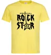 Мужская футболка Born to be a rock star Лимонный фото