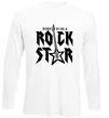 Лонгслив Born to be a rock star Белый фото
