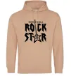 Чоловіча толстовка (худі) Born to be a rock star Пісочний Чоловіча толстовка (худі) Born to be a rock star Пісочний фото
