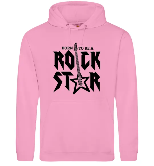 Женская толстовка (худи) Born to be a rock star Розовый фото