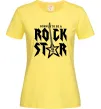 Жіноча футболка Born to be a rock star Лимонний Жіноча футболка Born to be a rock star Лимонний фото