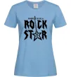 Жіноча футболка Born to be a rock star Блакитний Жіноча футболка Born to be a rock star Блакитний фото