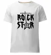 Мужская премиум футболка Born to be a rock star Белый фото