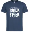 Мужская футболка Born to be a rock star Темно-синий фото