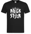 Мужская футболка Born to be a rock star Черный фото