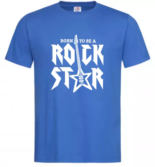 Мужская футболка Born to be a rock star Ярко-синий фото