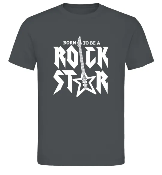 Мужская футболка Born to be a rock star Графит фото