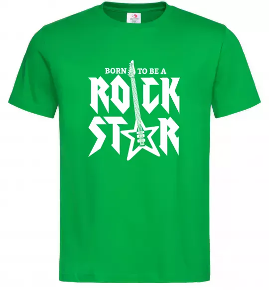 Мужская футболка Born to be a rock star Зеленый фото