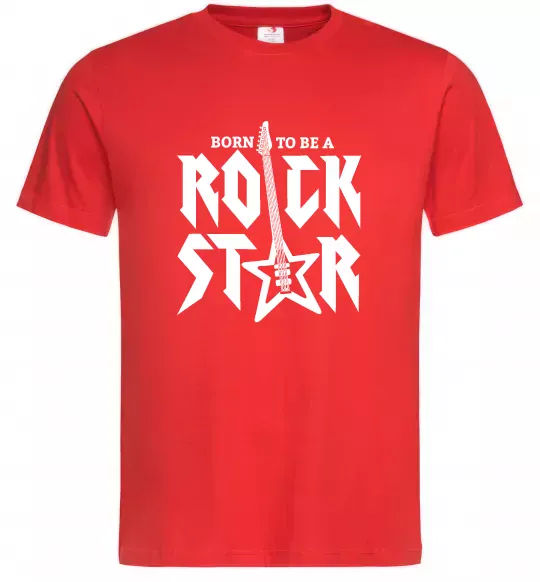 Мужская футболка Born to be a rock star Красный фото