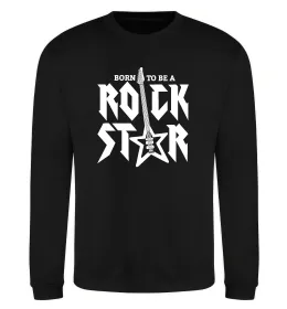 Свитшот Born to be a rock star Черный фото