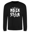 Світшот Born to be a rock star Чорний фото