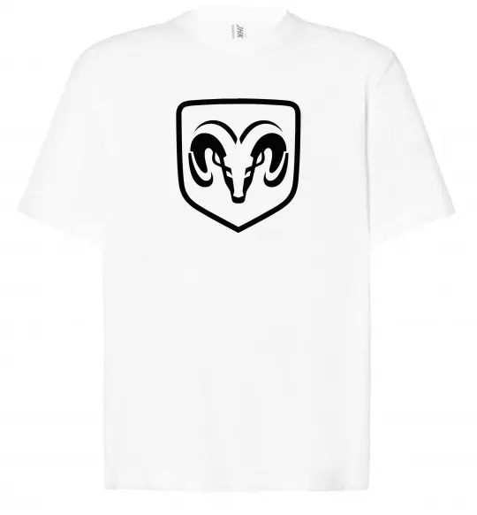 Футболка Оверсайз Dodge logo Білий фото