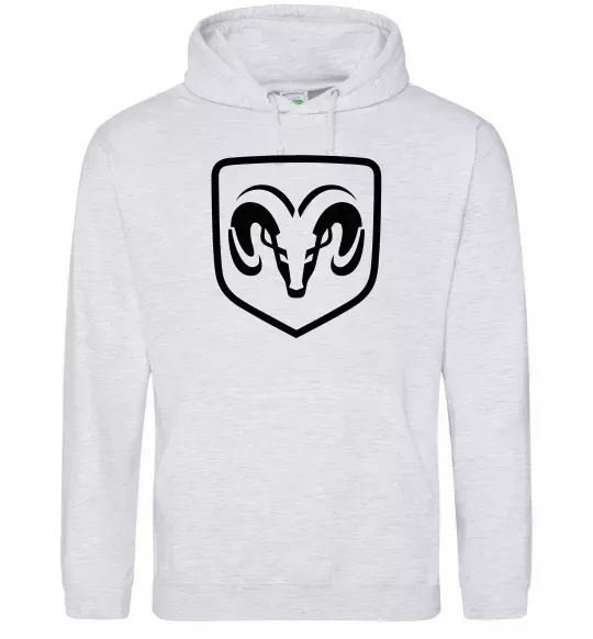 Женская толстовка (худи) Dodge logo Серый меланж фото