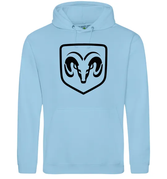 Женская толстовка (худи) Dodge logo Голубой фото