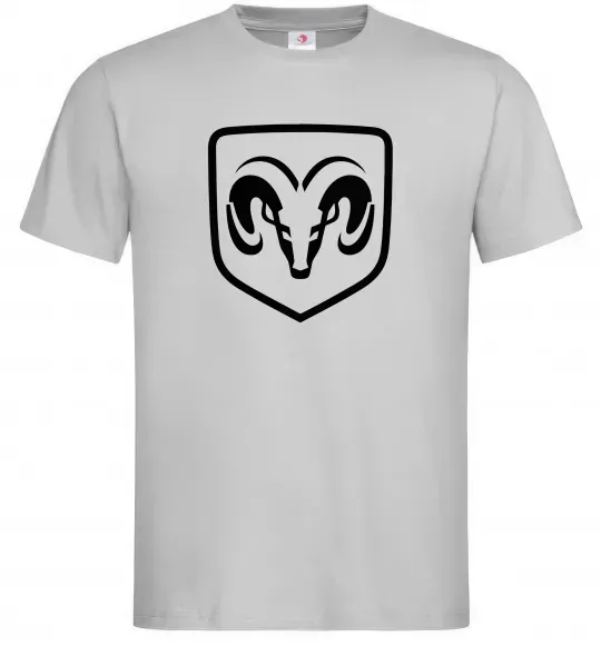 Мужская футболка Dodge logo Серый фото