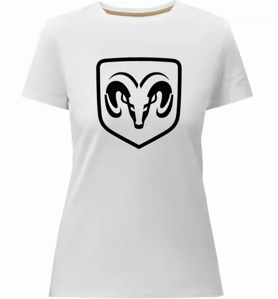 Женская премиум футболка Dodge logo Белый фото