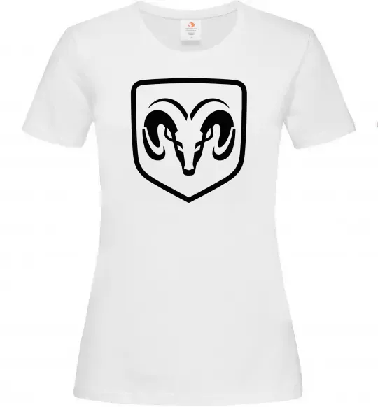 Женская футболка Dodge logo Белый фото