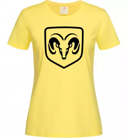 Женская футболка Dodge logo Лимонный фото