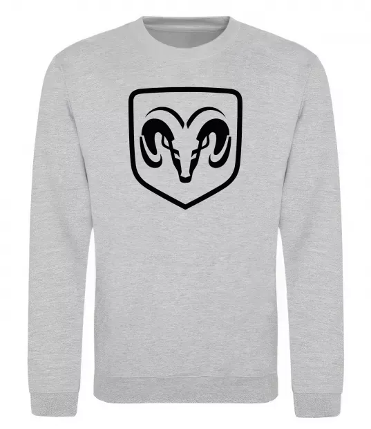 Свитшот Dodge logo Серый меланж фото