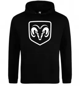 Мужская толстовка (худи) Dodge logo Черный фото