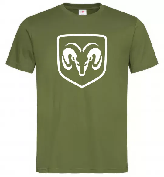 Мужская футболка Dodge logo Оливковый фото