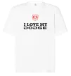 Футболка Оверсайз I love my Dodge Белый фото