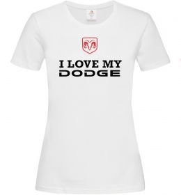 Женская футболка I love my Dodge