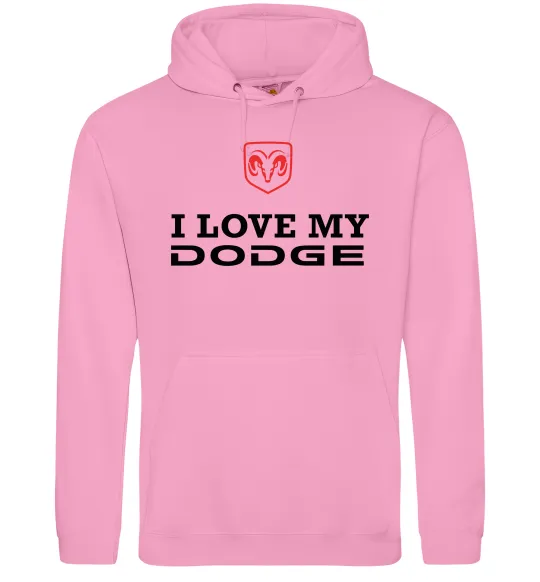 Чоловіча толстовка (худі) I love my Dodge Рожевий фото