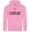 Чоловіча толстовка (худі) I love my Dodge Рожевий фото