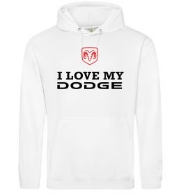 Женская толстовка (худи) I love my Dodge