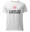 Чоловіча преміум футболка I love my Dodge Білий фото