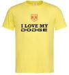 Мужская футболка I love my Dodge Лимонный Мужская футболка I love my Dodge Лимонный фото
