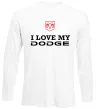 Лонгслив I love my Dodge Белый фото