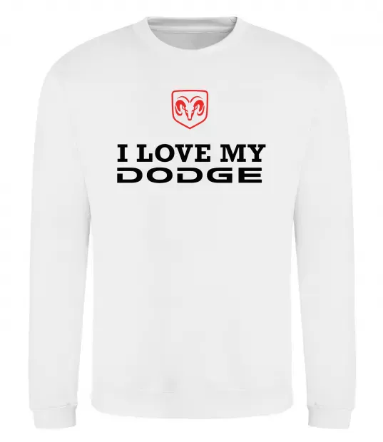 Свитшот I love my Dodge Белый фото