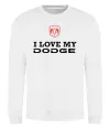 Свитшот I love my Dodge Белый фото