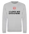 Свитшот I love my Dodge Серый меланж фото