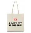 Эко-сумка I love my Dodge Бежевый Эко-сумка I love my Dodge Бежевый фото