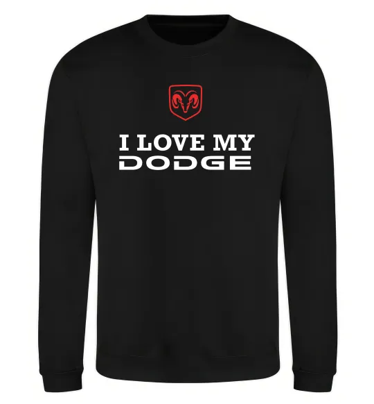 Світшот I love my Dodge Чорний фото