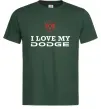 Мужская футболка I love my Dodge Темно-зеленый Мужская футболка I love my Dodge Темно-зеленый фото