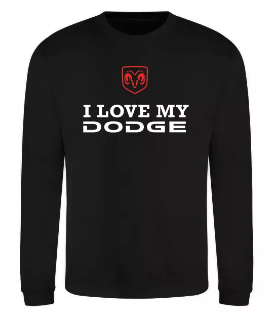 Свитшот I love my Dodge Черный фото