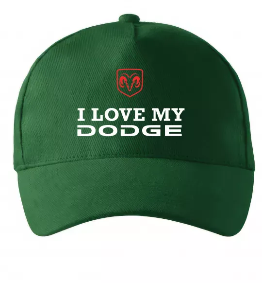 Кепка I love my Dodge Темно-зеленый фото