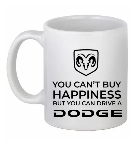 Чашка керамічна You can drive Dodge Білий фото