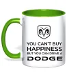 Чашка з кольоровою ручкою You can drive Dodge Лаймовий фото