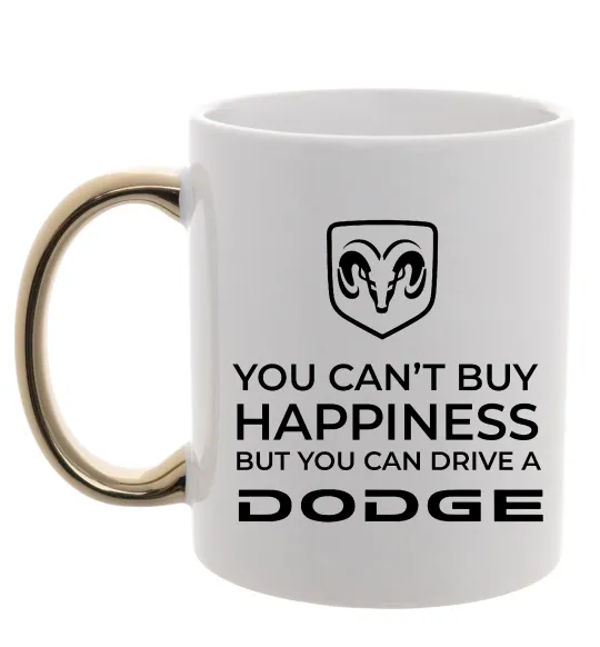 Чашка з кольоровою ручкою You can drive Dodge Золото фото